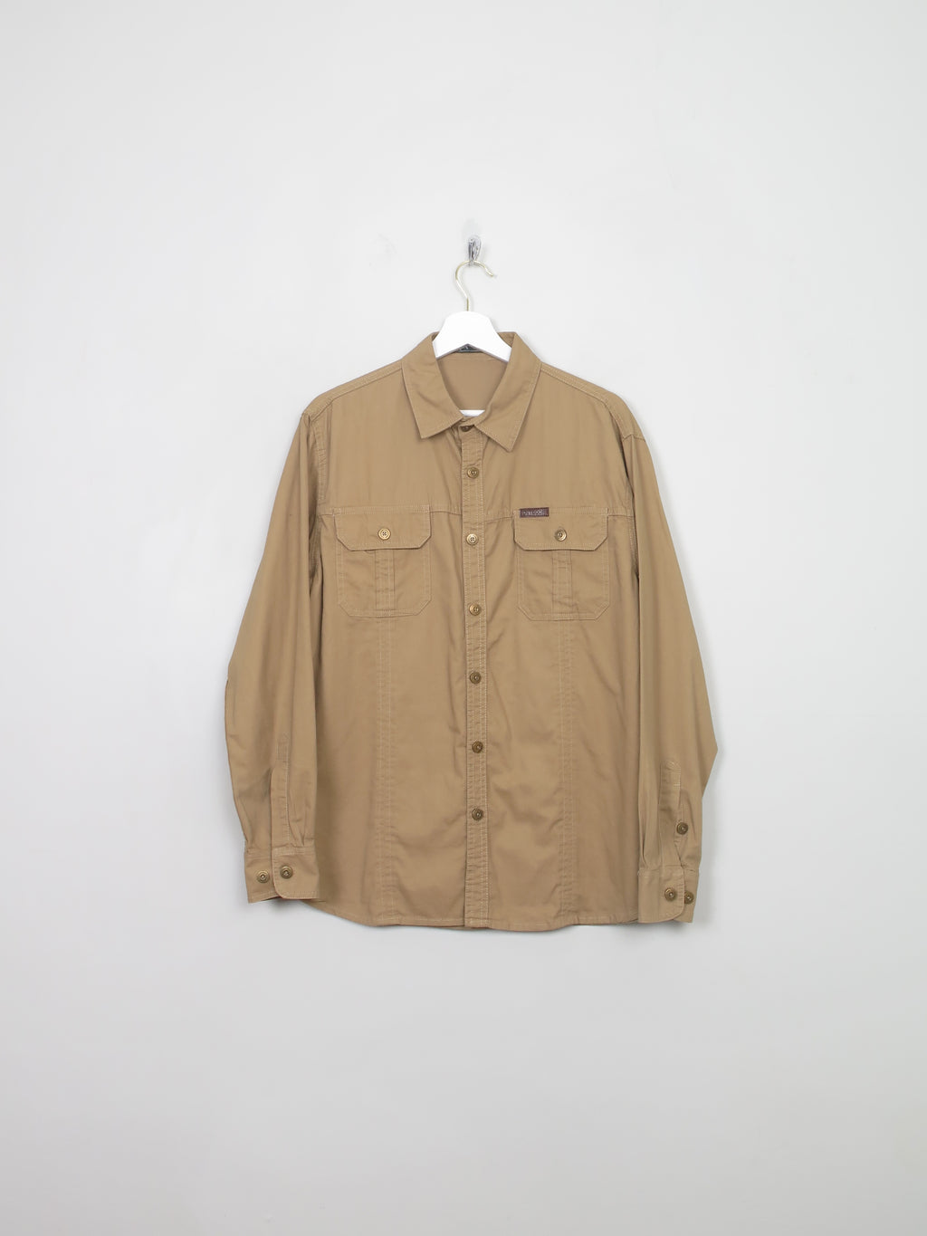 Men's Vintage Camel Safari Style Shirt M