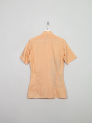 Men's Vintage Peach Dragon Print Shirt XS