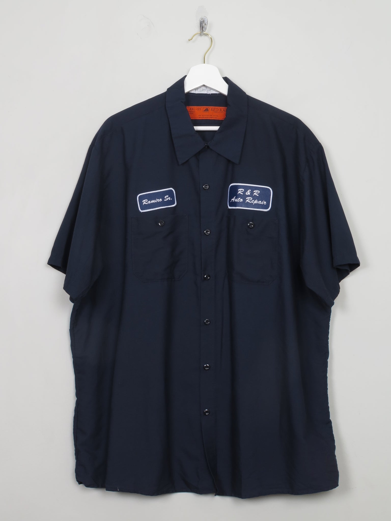 Men's Vintage Navy Work Shirt XXL