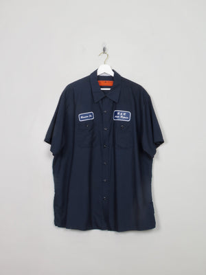 Men's Vintage Navy Work Shirt XXL