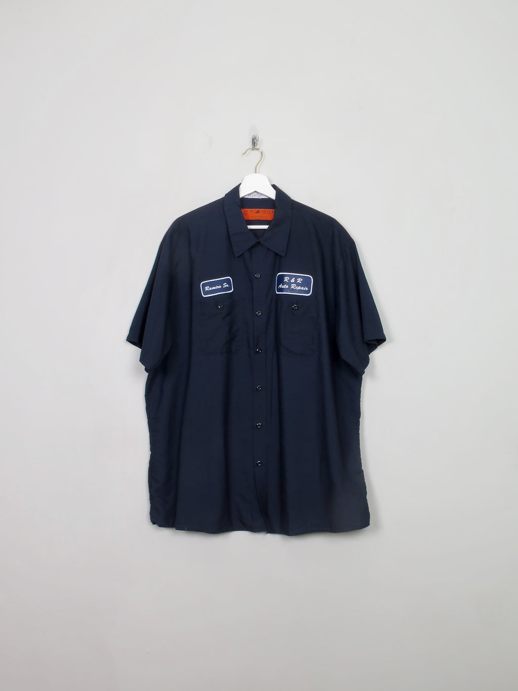 Men's Vintage Navy Work Shirt XXL
