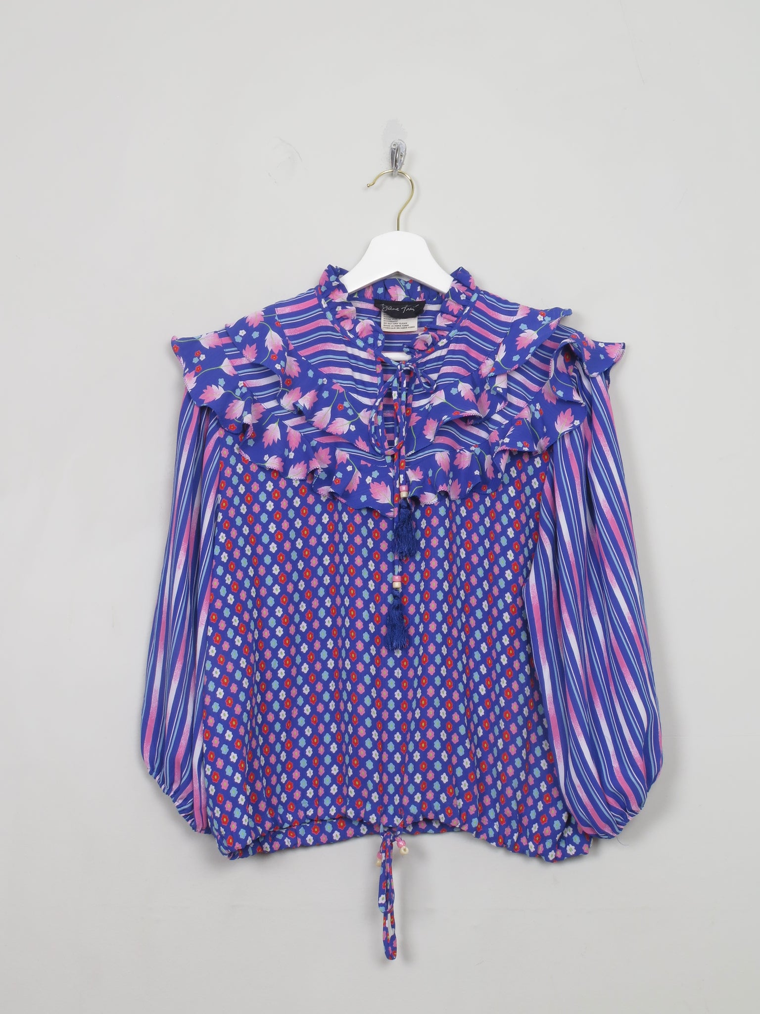 Vintage Colurful Diane Frais Blouse/Top S/M