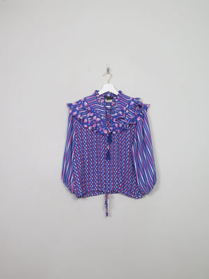 Vintage Colurful Diane Frais Blouse/Top S/M
