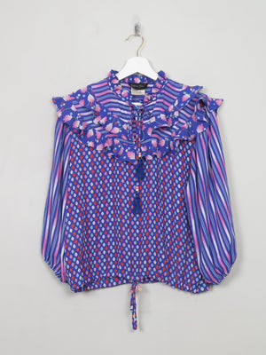 Vintage Colurful Diane Frais Blouse/Top S/M