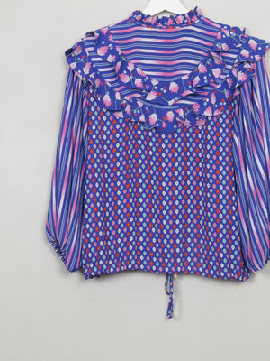 Vintage Colurful Diane Frais Blouse/Top S/M