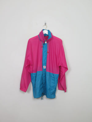 Men's Vintage Pink & Green K-Way Jacket S/M