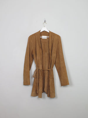 Women's Vintage Tan Suede Jacket Oui S/M