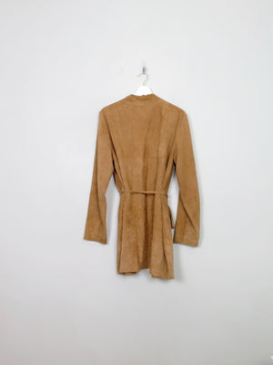 Women's Vintage Tan Suede Jacket Oui S/M
