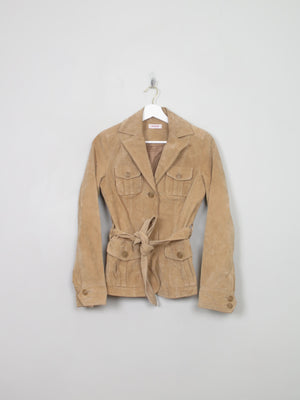 Women's Vintage Beige Suede Jacket XS
