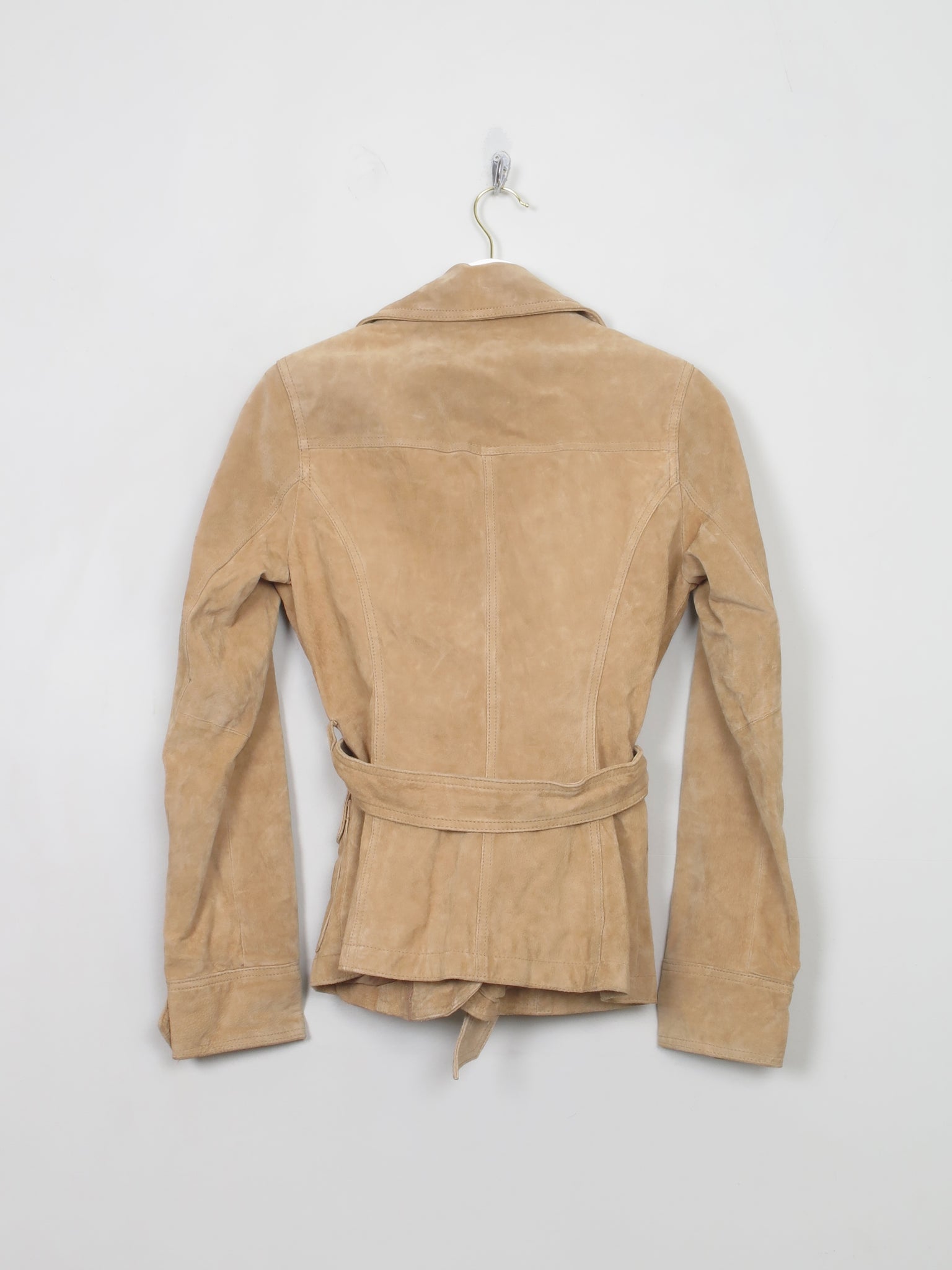 Women's Vintage Beige Suede Jacket XS