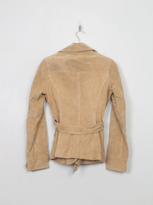 Women's Vintage Beige Suede Jacket XS