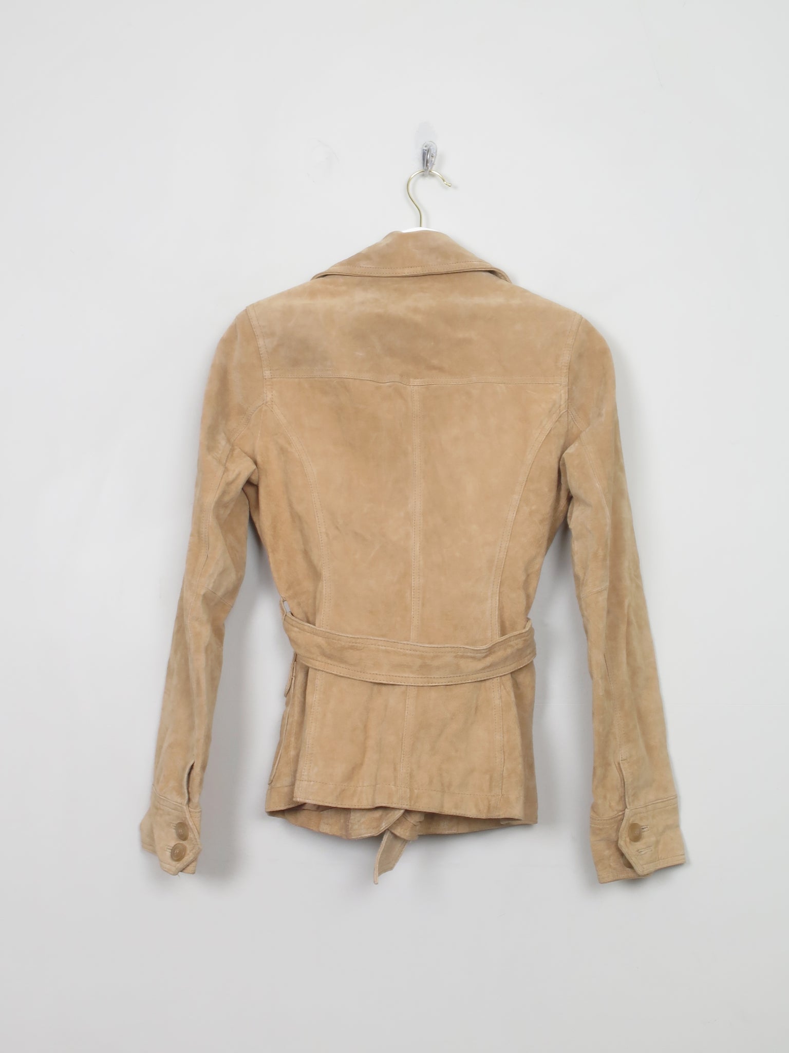 Women's Vintage Beige Suede Jacket XS