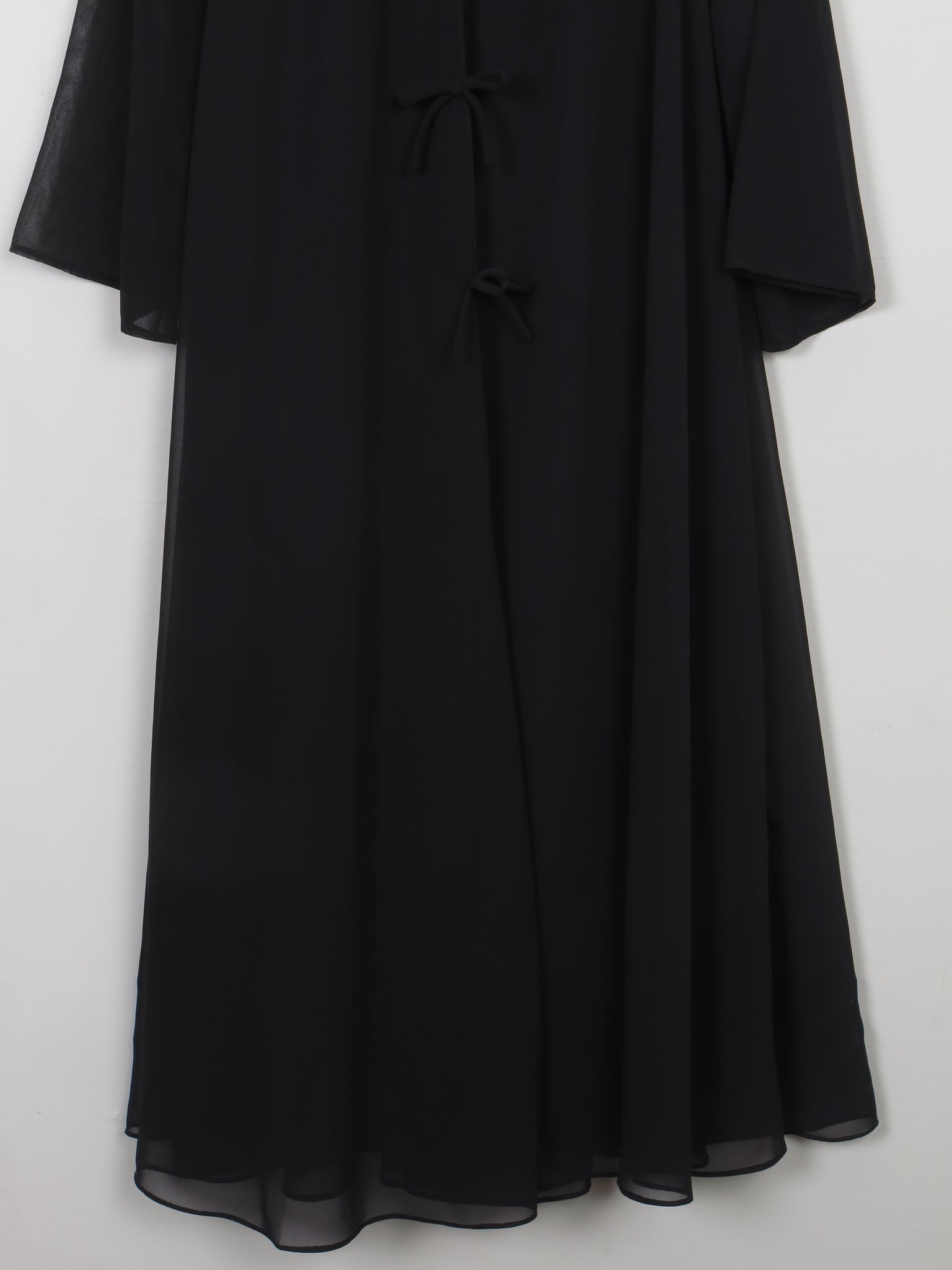 Vintage Black Floaty Midi Length Evening Dress By Roter Couture XS - The Harlequin