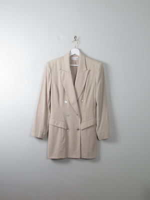 Women's Vintage Cream Blazer S - The Harlequin