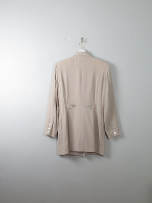 Women's Vintage Cream Blazer S - The Harlequin