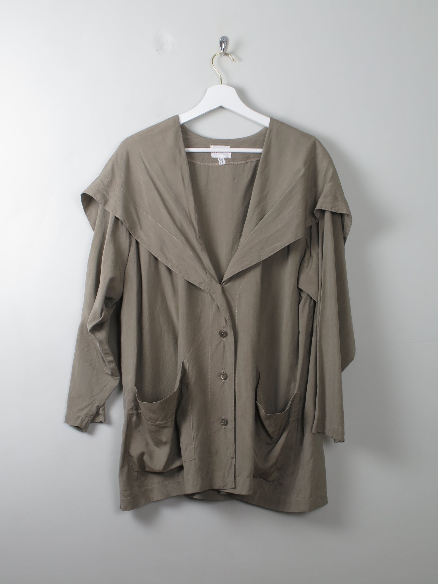 Women's Khaki 80s Summer Jacket M - The Harlequin