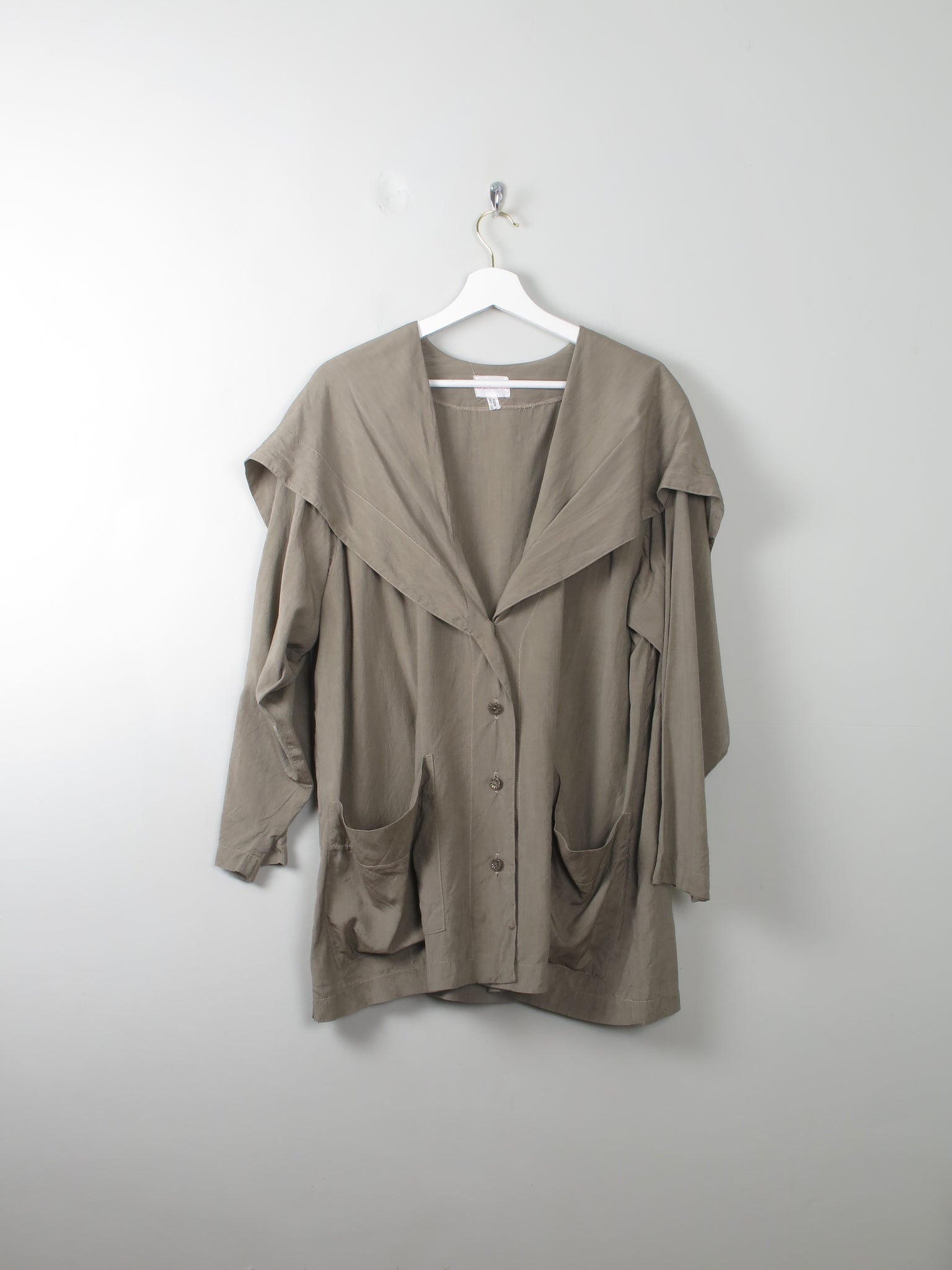 Women's Khaki 80s Summer Jacket M - The Harlequin