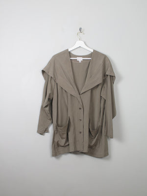 Women's Khaki 80s Summer Jacket M - The Harlequin