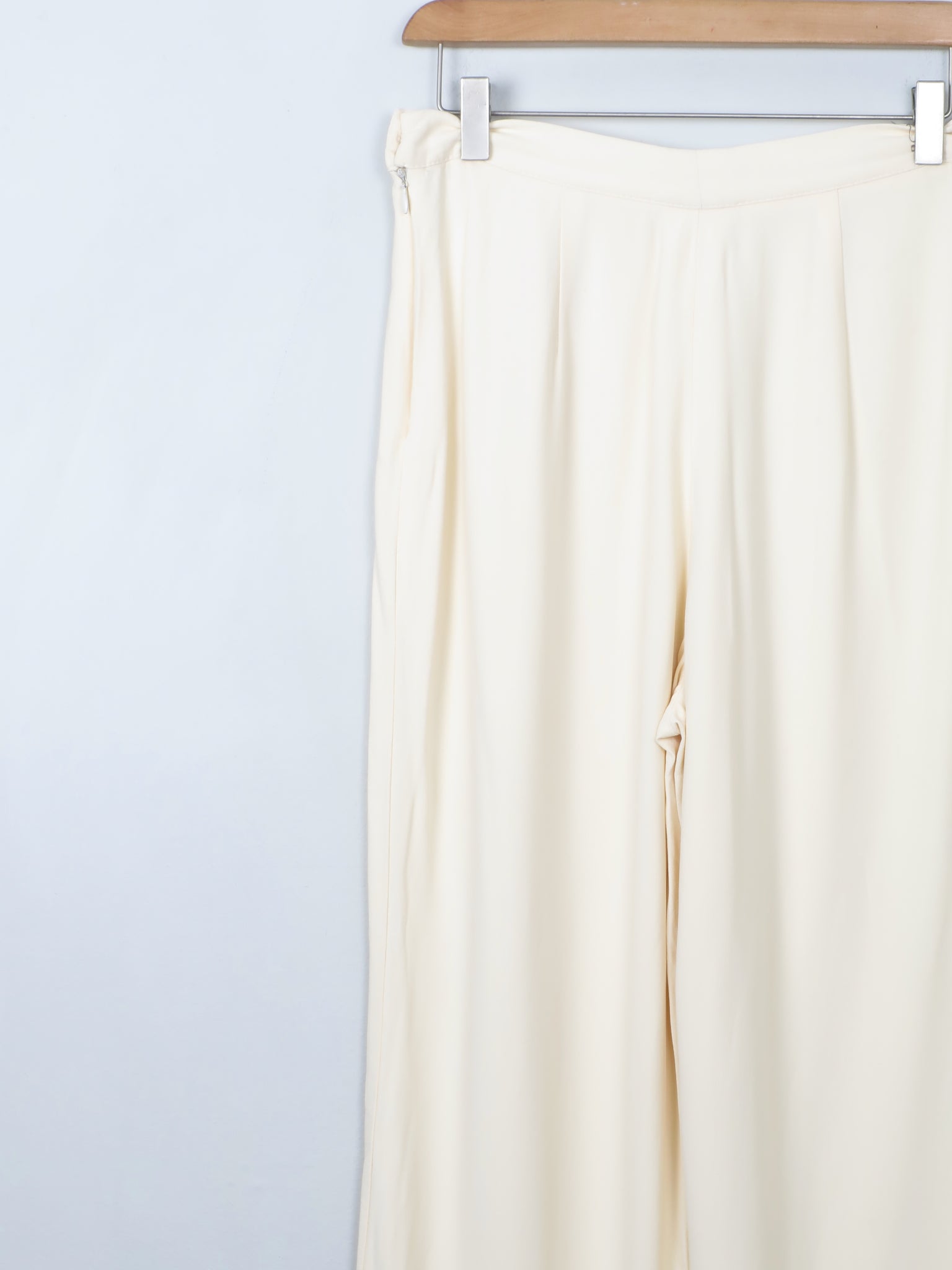 Women's Vintage Cream Wool Cropped Trousers 10/12 - The Harlequin