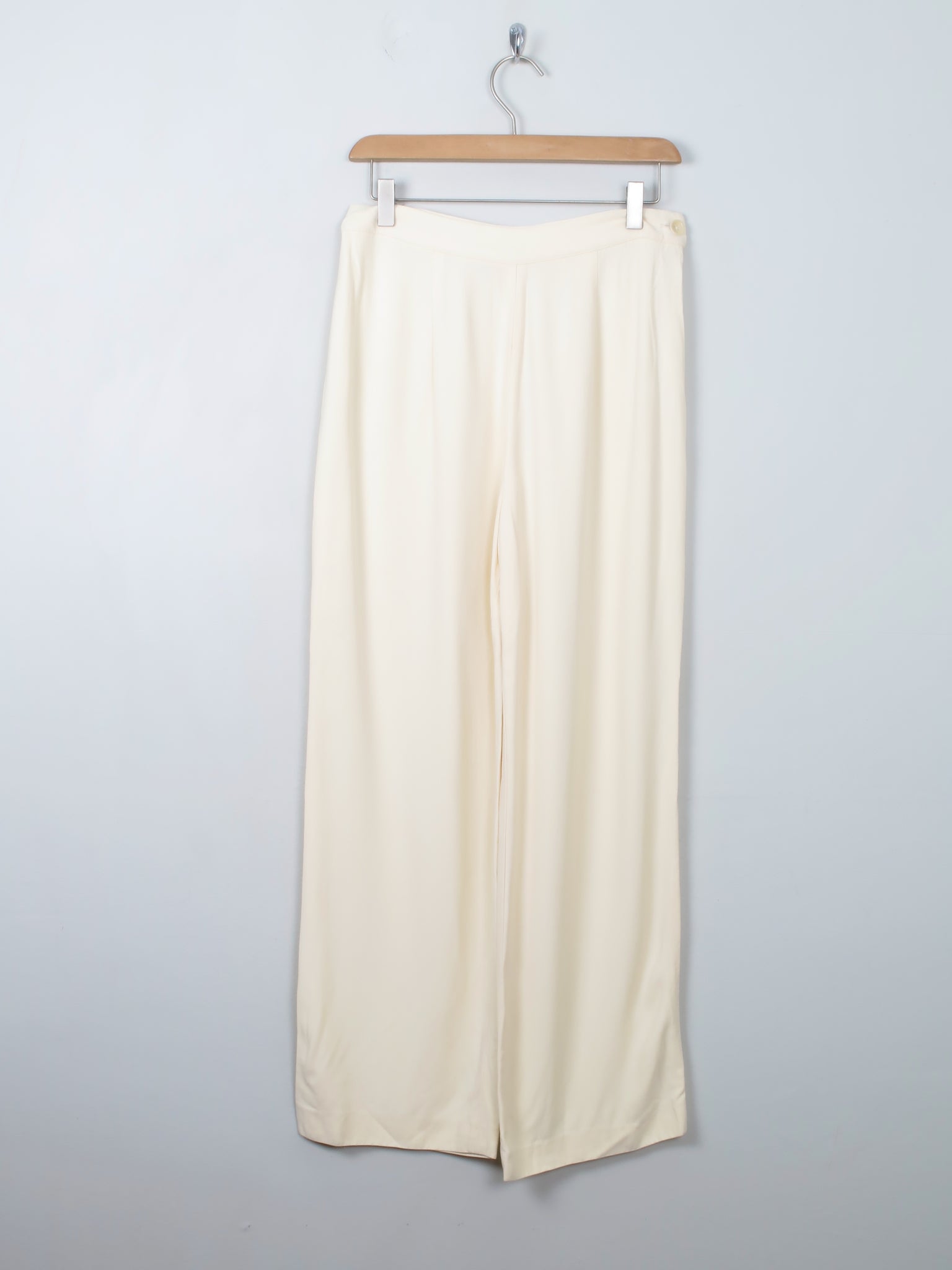 Women's Vintage Cream Wool Cropped Trousers 10/12 - The Harlequin