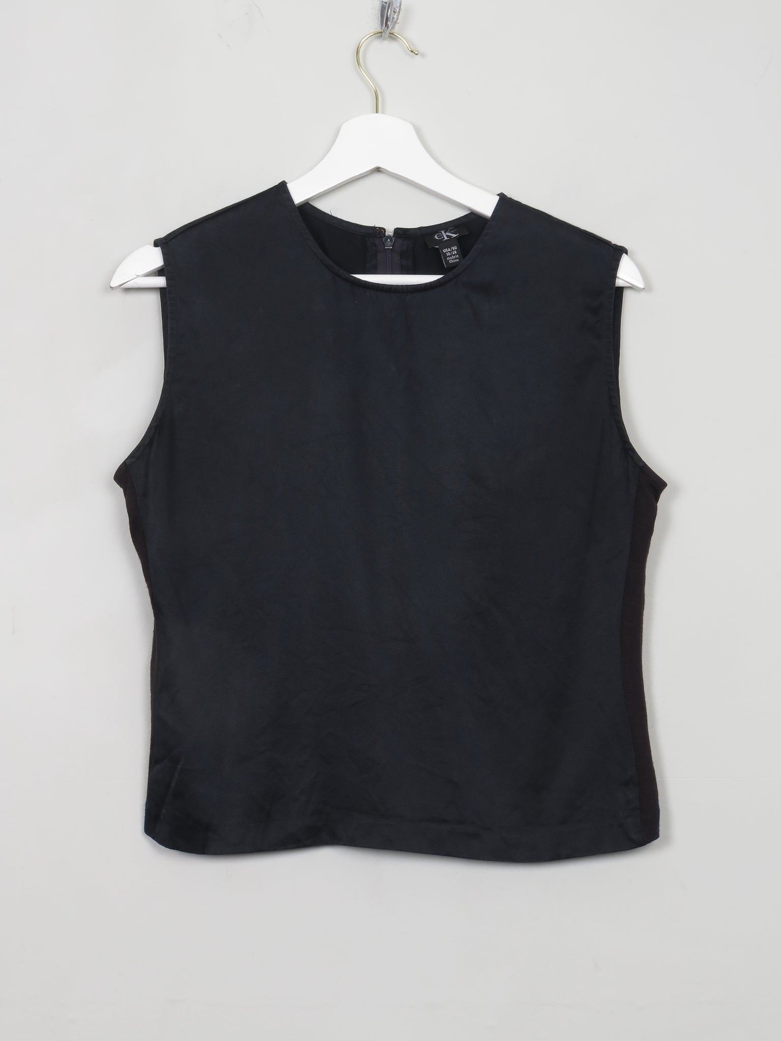 Women's VIntage Black Silk Calvin Klein Top S