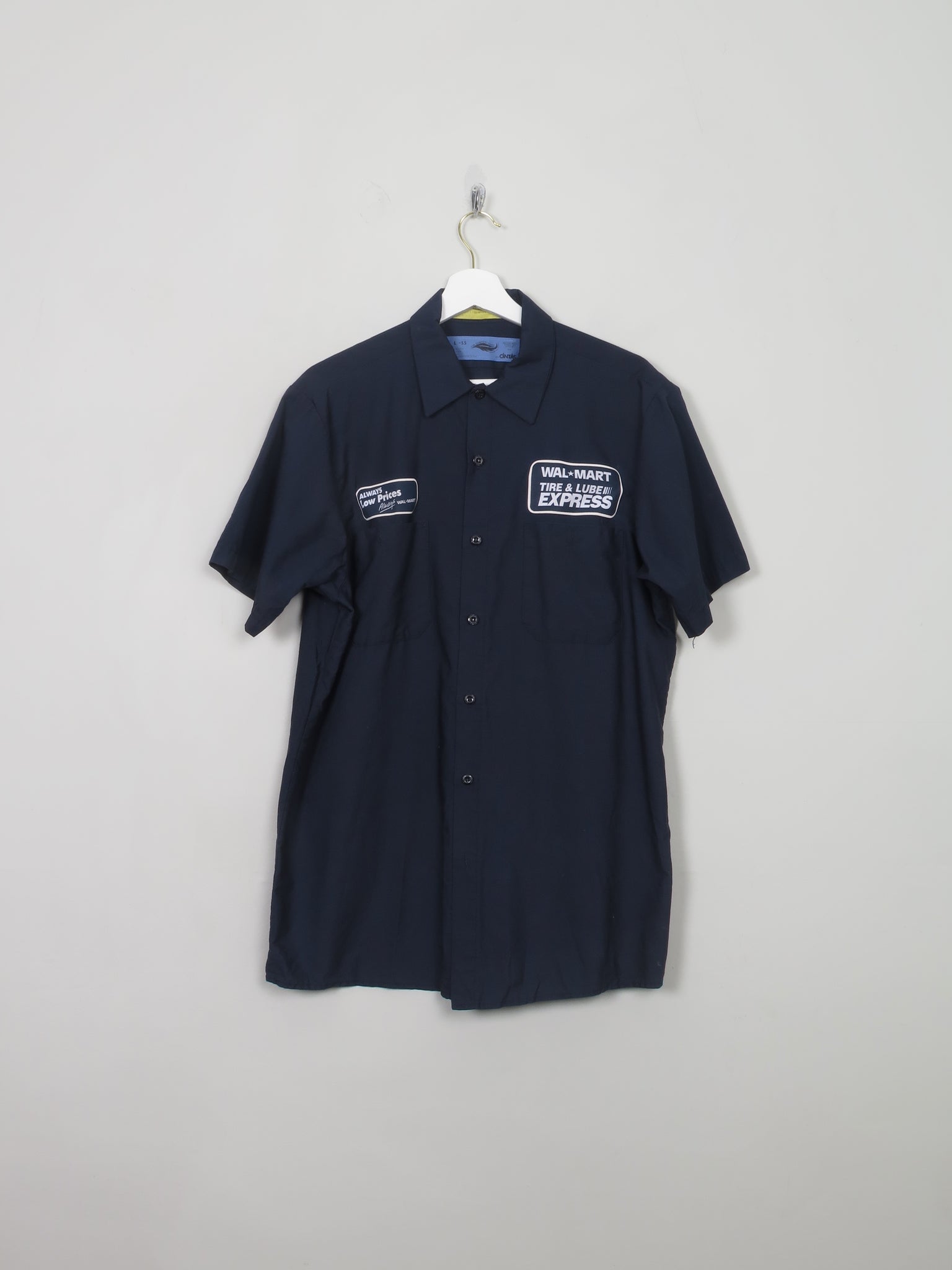 Men's Vintage Navy Work Shirt L