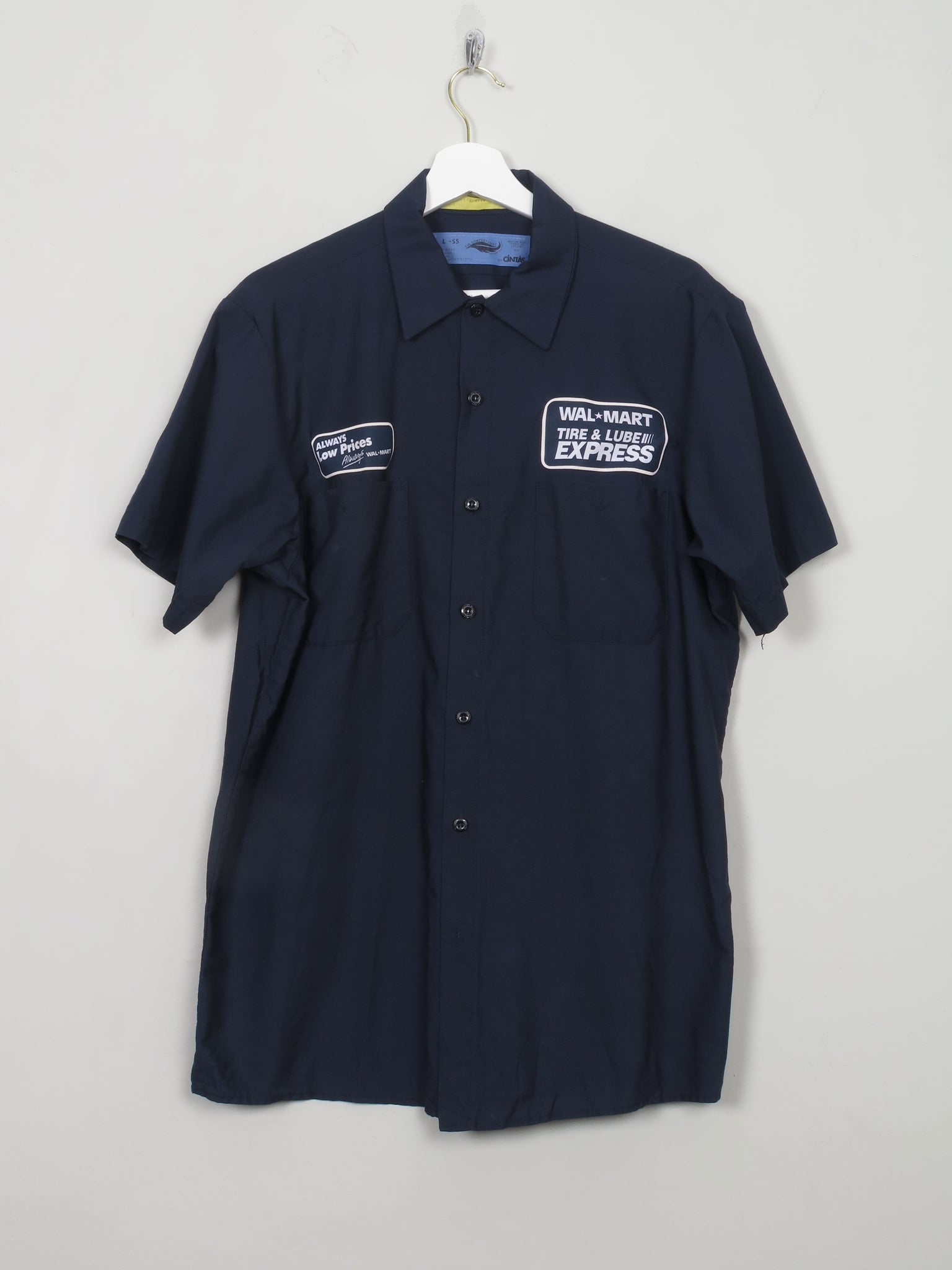 Men's Vintage Navy Work Shirt L