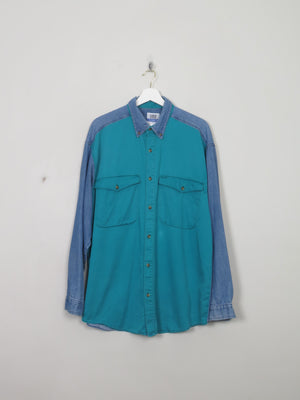Men's 80s Vintage Denim Shirt L