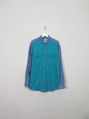 Men's 80s Vintage Denim Shirt L