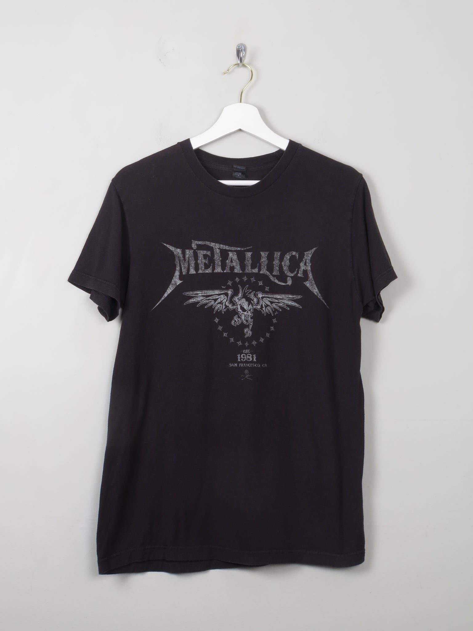 Men's Vintage Black Metallica T-shirt M - The Harlequin