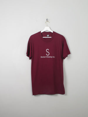 Men's Vintage Wine T- Shirt L - The Harlequin