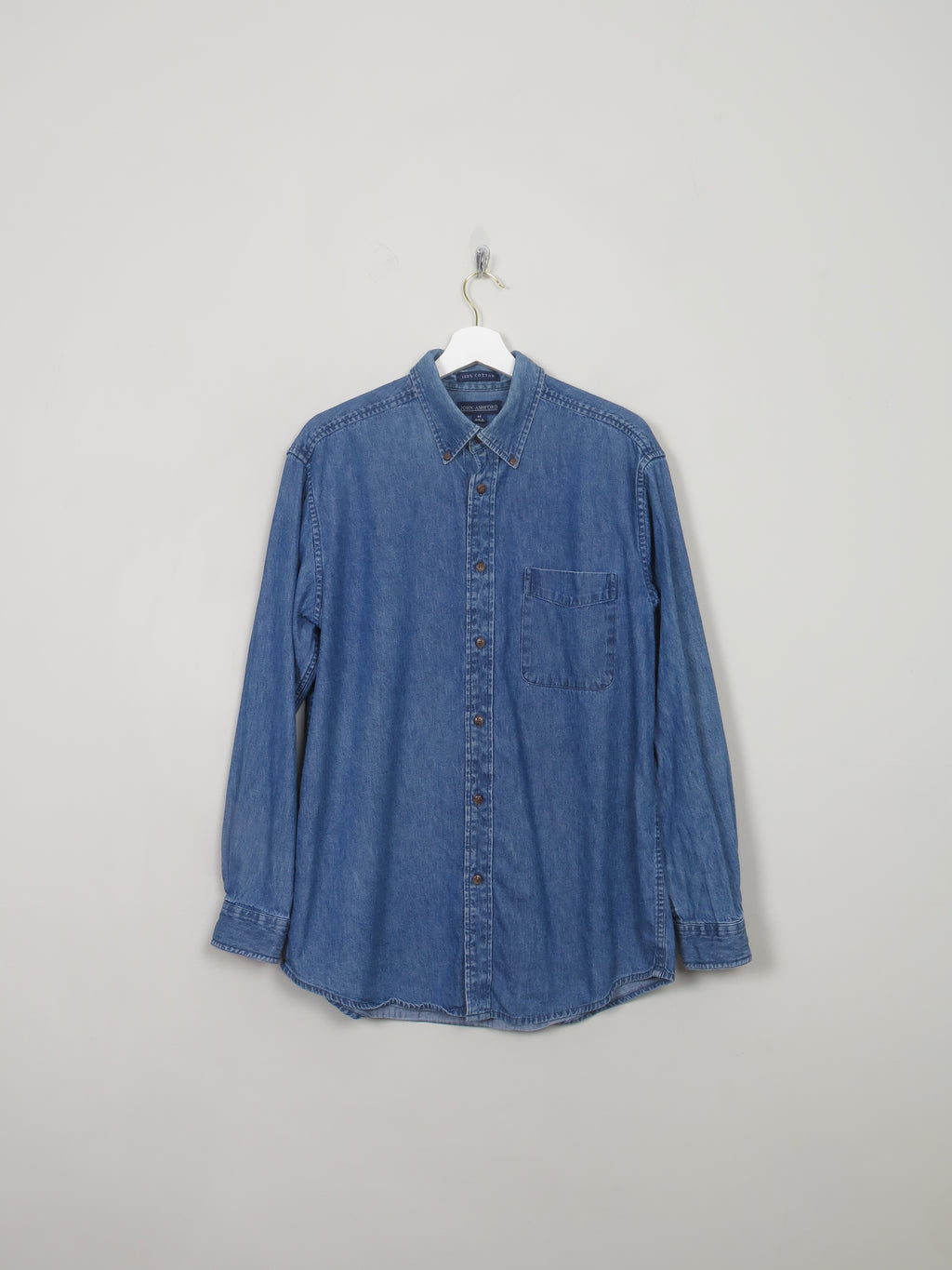 Men's Vintage Blue Denim Shirt M