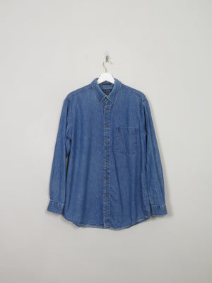 Men's Vintage Blue Denim Shirt M