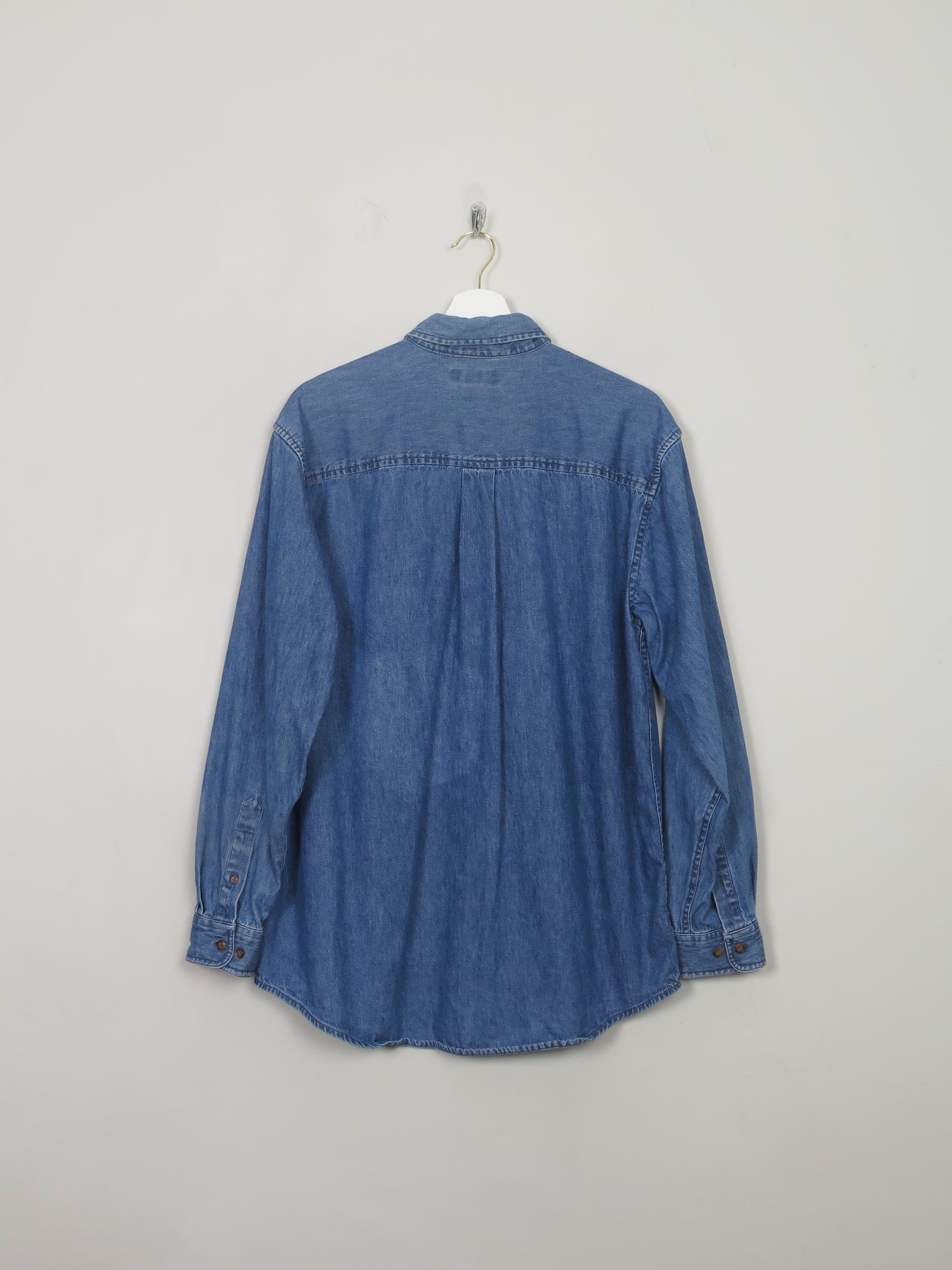 Men's Vintage Blue Denim Shirt M