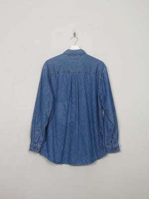 Men's Vintage Blue Denim Shirt M