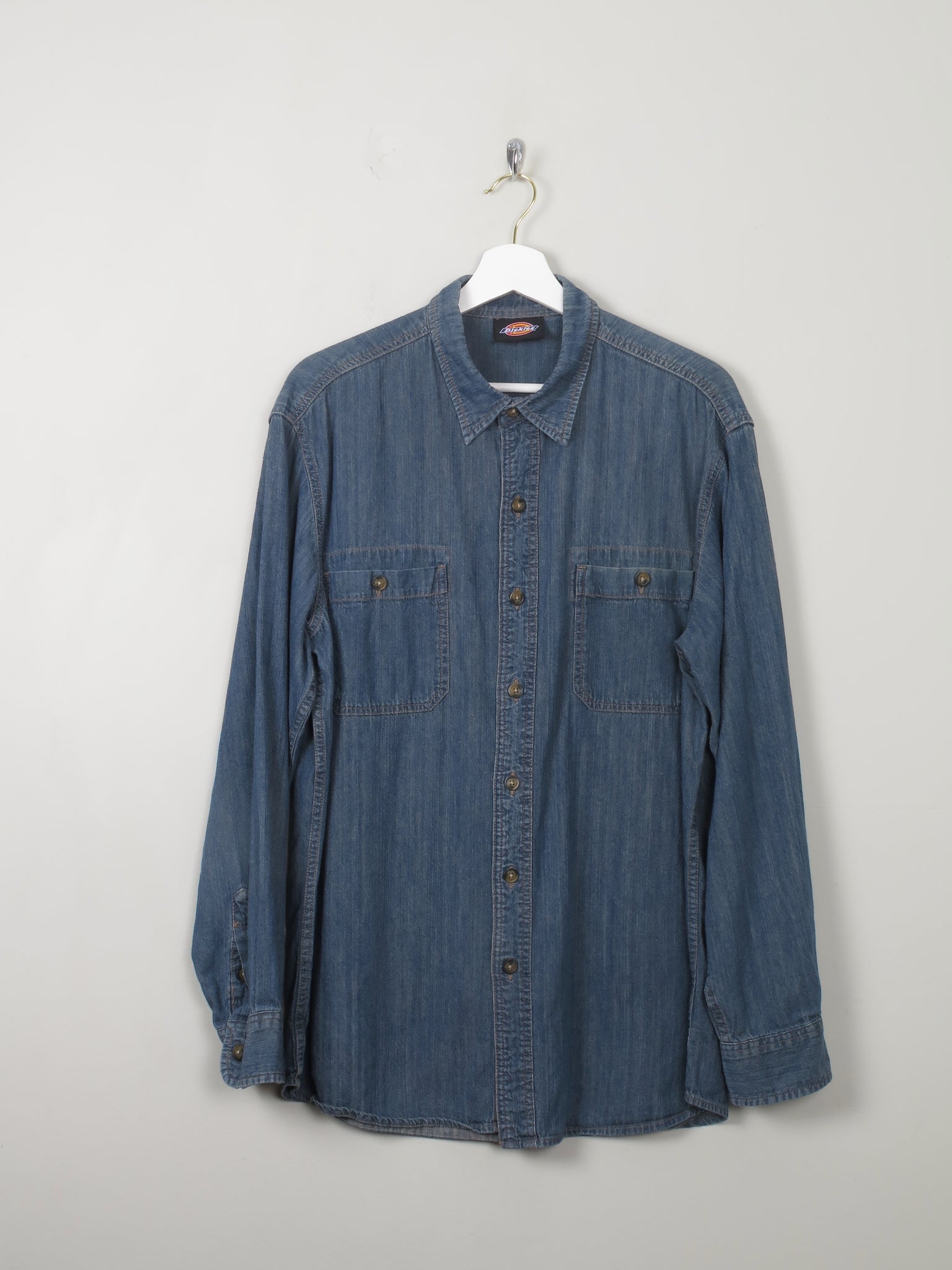 Men's Vintage Dickies Denim Shirt M - The Harlequin