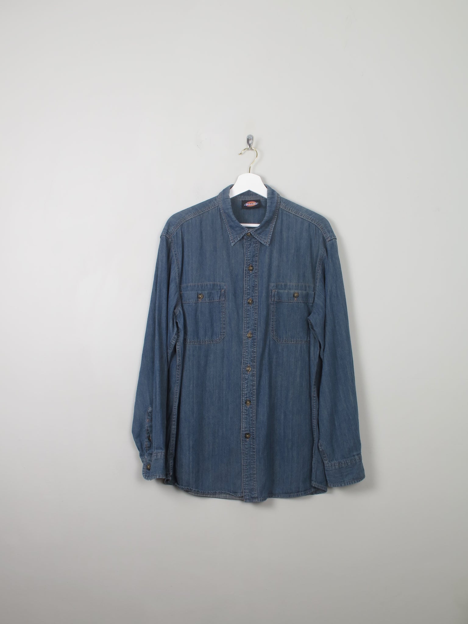 Men's Vintage Dickies Denim Shirt M - The Harlequin