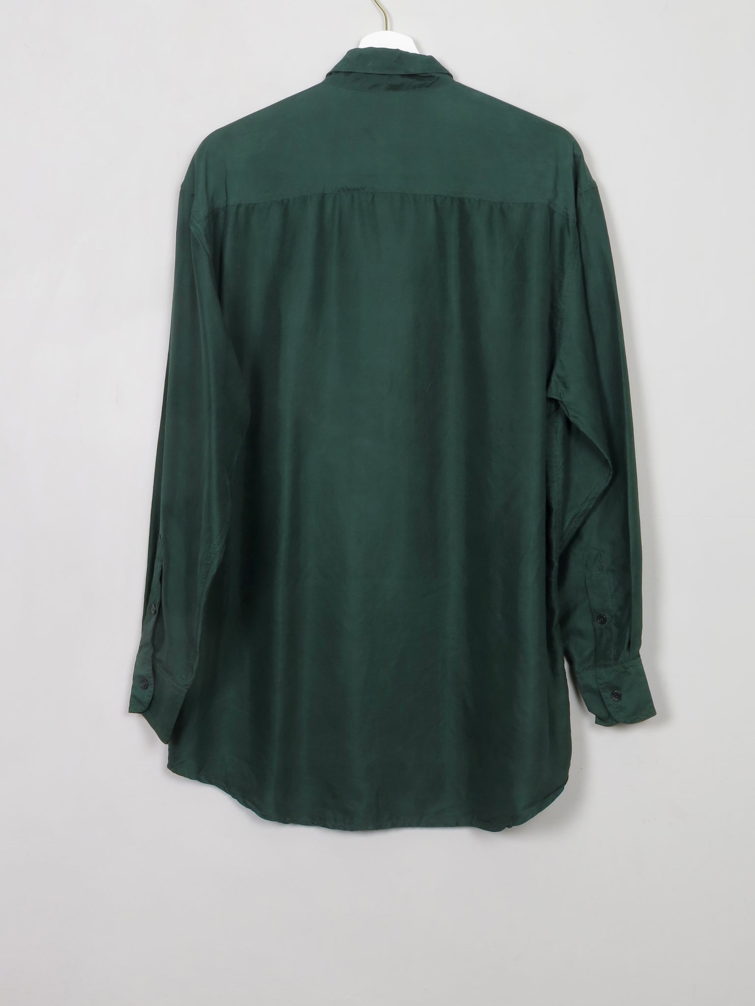 Women's Green Vintage Silk Blouse L