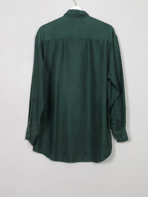 Women's Green Vintage Silk Blouse L