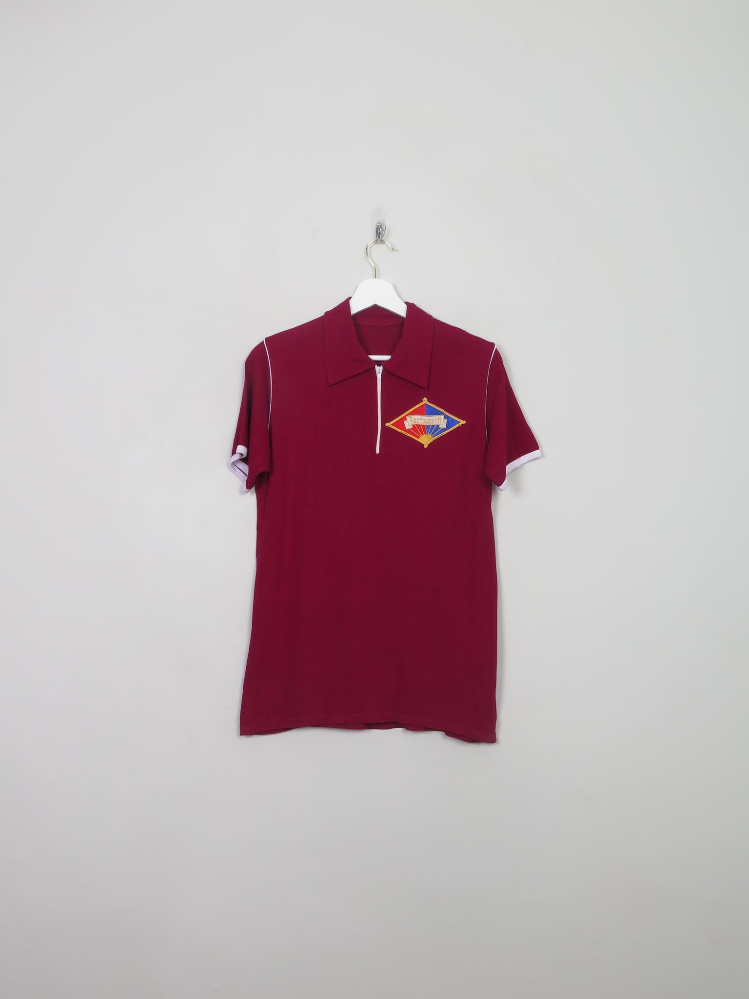 Men's Vintage Wine Knit Polo Top S/M