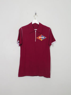 Men's Vintage Wine Knit Polo Top S/M