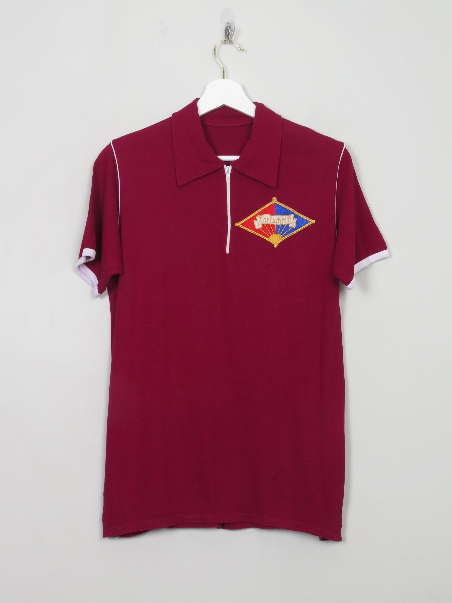 Men's Vintage Wine Knit Polo Top S/M