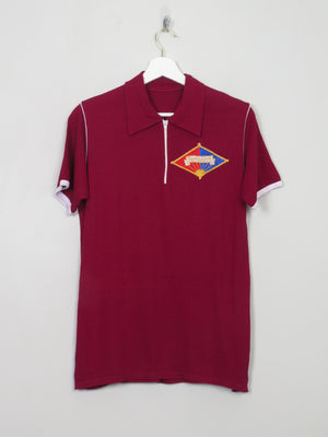 Men's Vintage Wine Knit Polo Top S/M