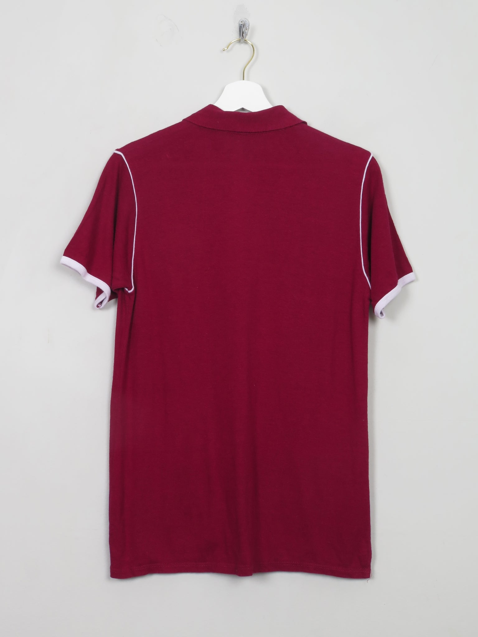 Men's Vintage Wine Knit Polo Top S/M