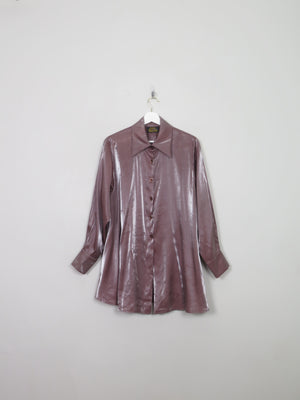 Vintage Two Tone Taupe Blouse S/M - The Harlequin