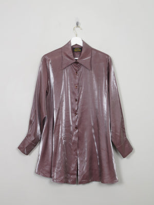 Vintage Two Tone Taupe Blouse S/M - The Harlequin