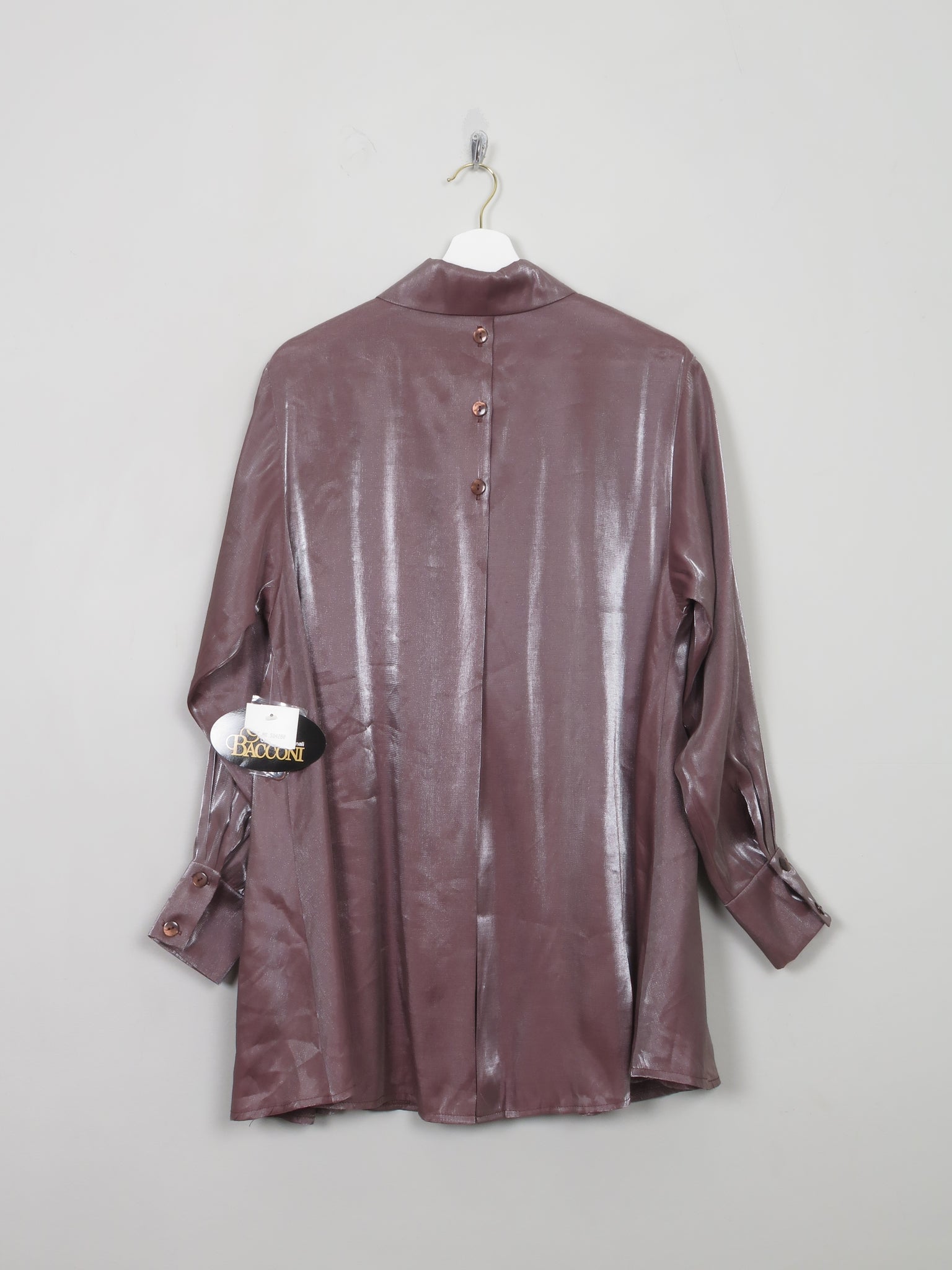 Vintage Two Tone Taupe Blouse S/M - The Harlequin