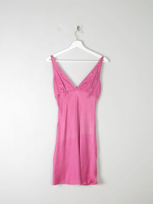Vintage Pink Silk Slip Dress S