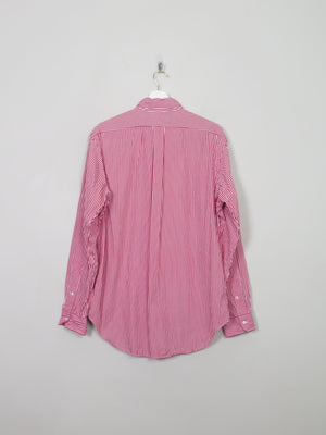 Men's Vintage Ralph Lauren Red Striped Shirt M
