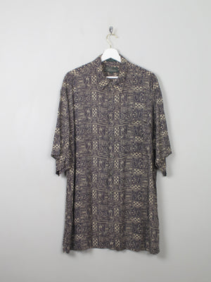 Men's Printed Vintage Shirt XL - The Harlequin